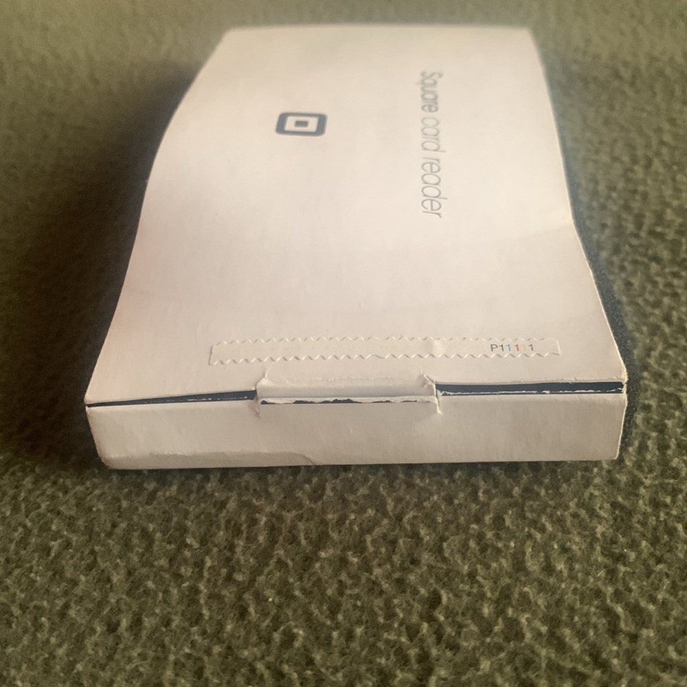 NIB Square card reader for mag stripe. Headset jack. White. Approx 1” x 1 3/4” - Picture 7 of 10